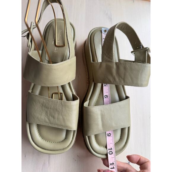 Paloma Barceló Adeline Sandal in Salvia/ olive green  size 40/ US 9.5 - Picture 10 of 14